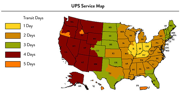 UPS Service Map